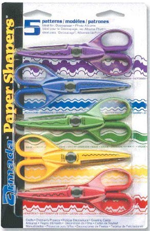 Armada Art  5 Pack Paper Shapers (Victorian  Inchworm  Wave  Pinking  Heartbeat) - Pack of 6
