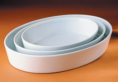 Picture of Pillivuyt 240536BL Deep Oval Baker Extra Large - 14.5 x 10.5 x 2.125 Inch  3.5 qt.