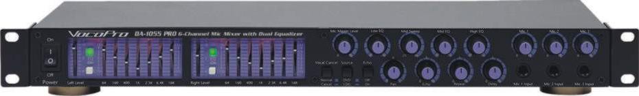 Picture of Vocopro DA1055PRO Pro. 6 MIC Digital Echo Mixer Parametric Equalizer