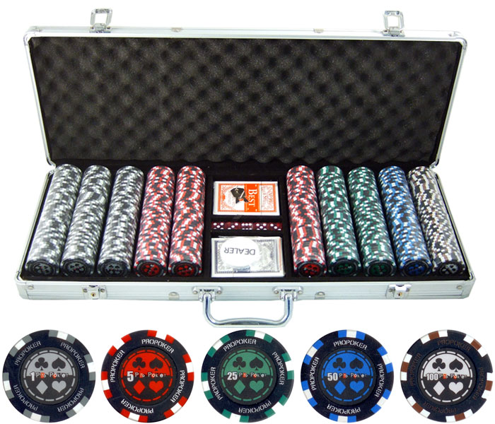 Picture of 500pc  Pro Poker 13.5g Clay Poker Set