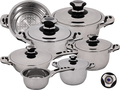 Picture of Magefesa 01BXECOTHPL Ecotherm Dietetic Stainless Steel 12 Piece Cookware Set