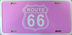 Picture of LP - 025 Route 66 PINK License Plate - X202