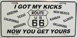 Picture of LP - 096 Route 66 I Got MY Kicks License Plate - 4646