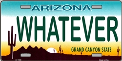 Picture of LP - 1059 AZ Arizona Whatever License Plate - 6527