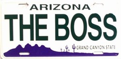 Picture of LP - 1078 AZ Arizona The Boss License Plate - 92101