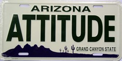 Picture of LP - 1089 AZ Arizona Attitude License Plate - 8747