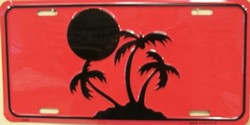 Picture of LP - 1177 Island Palms License Plate - X365