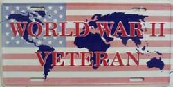 LP - 119 World War II Veteran License Plate - 591