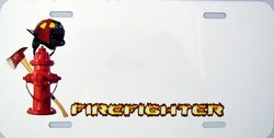 LP - 2011 Firefighter License Plate for Airbrushing