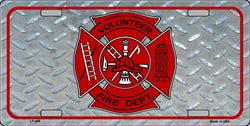 LP - 445 Volunteer Fire Department License Plate - X071