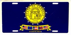 LP - 473 Georgia State Flag License Plate - 2271