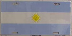 LP - 474 Argentina Flag License Plate - 2355