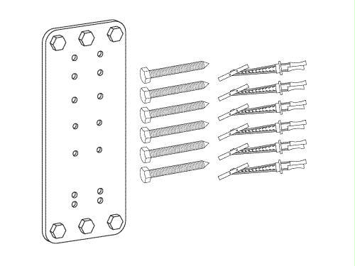 60-591-003 Steel Stud Wall Mounting Kit
