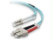 Fiber Optic Patch Cable - LC Male - SC Male - 3.28ft - Aqua