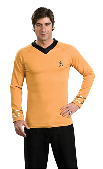 RU888982MD Star Trek Classic Gold Shirt Medium -  Costumes For All Occasions