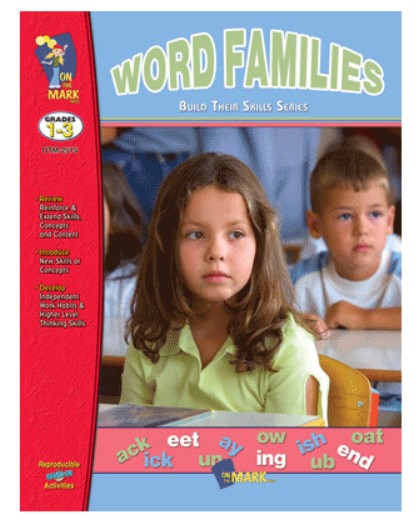 Picture of On The Mark Press OTM2515 Word Families Workbook Gr. 1-3