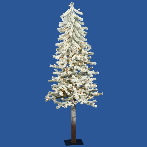 A807441 48   Flocked Alpine Tree 100CL 256T -  Vickerman