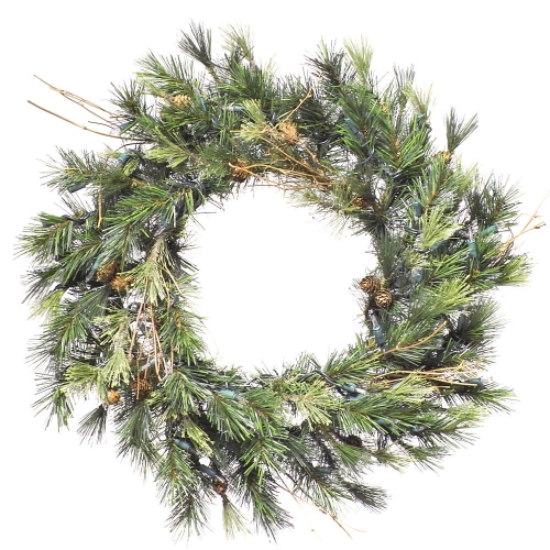 24   Mixed Country Pine Wreath 90T
