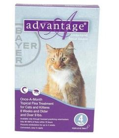 Picture of Bayer ADVANTAGE4-PURPLE Advantage 4 Pack Cat 9 Lbs. & Up - Purple