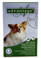 Picture of Bayer ADVANTAGE4-GREEN Advantage 4 Pack Dog 0-10 Lbs. - Green