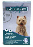 Picture of Bayer ADVANTAGE4-TEAL Advantage 4 Pack Dog 11-22 Lbs. - Teal