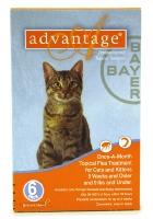 Picture of Bayer ADVANTAGE6-ORANGE Advantage 6 Pack Cat  0 - 9 Lbs. - Orange