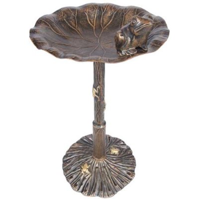 Picture of Oakland Living 5012-AB Frog Bird Bath - Antique Bronze