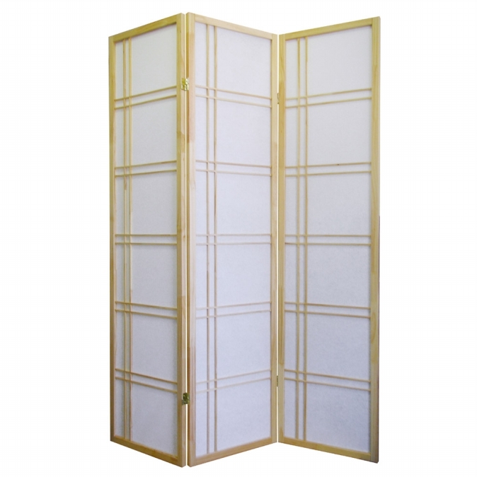 Picture of Ore International R542NA Girard 3-Panel Room Divider - Natural