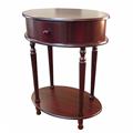 Ore International H-114 Oval Side Table - Cherry -28 Ore International H-114 Oval Side Table - Cherry -28