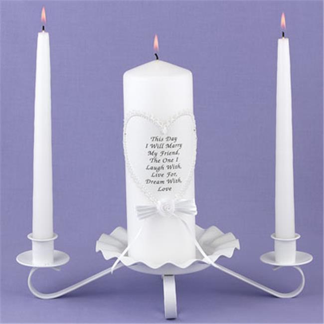 Hortense B. Hewitt 94705 This Day I Marry Lace Unity Candle Set