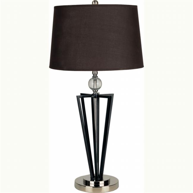 Ore International 31127 28 Crystal Ball Table Lamp - Black