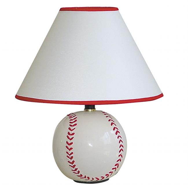 Ore International 604BB Ceramic Baseball Table Lamp