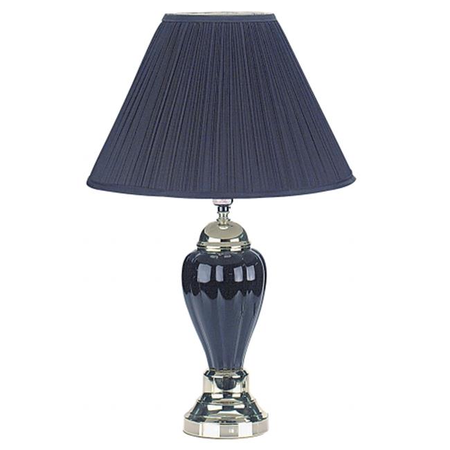 Ore International 6117BK 27 Ceramic Table Lamp - Black