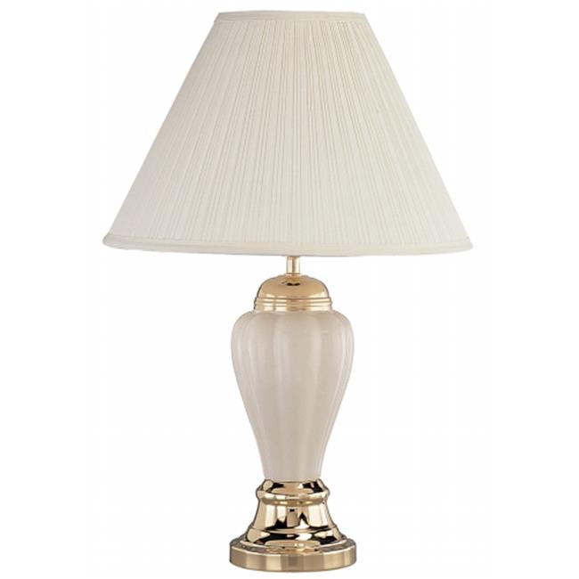 Ore International 6117IV 27 Ceramic Table Lamp - Ivory