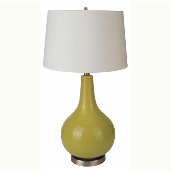 Ore International 6202GN 28 Ceramic Table Lamp - Apple Green