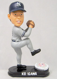Picture of New York Yankees Kei Igawa Forever Collectibles Blatinum Bobblehead (Road)