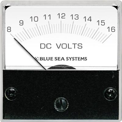 Blue Sea 8028 DC Analog Micro Voltmeter - 2 Face 8-16 Volts DC