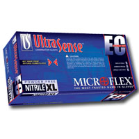 Micro Flex MFXUSE880M UltraSense EC Extended Cuff Powder Free Nitrile Gloves - Medium