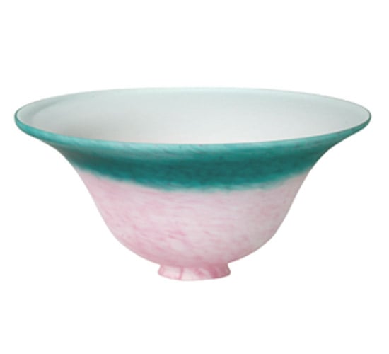 Picture of Meyda  14632 10 Inch W Pink/Teal Pate-De-Verre Bell Shade