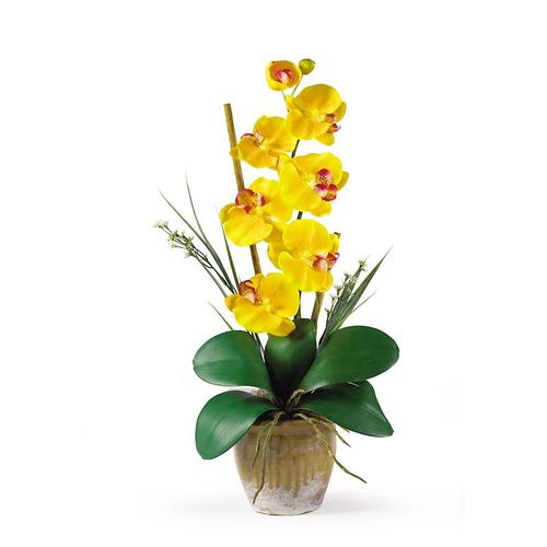 Picture of Nearly Natural 1016-GY Single Stem Phalaenopsis Silk Orchid Arrangement