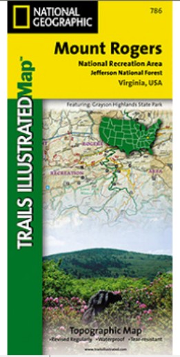 Picture of National Geographic TI00000786 Map Of Mount Rogers National Recreation Area - Virginia