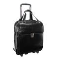 Siamod 35325 Novembre Black Leather Ladies' Vertical Detachable Wheeled Laptop Case Siamod 35325 Novembre Black Leather Ladies' Vertical Detachable Wheeled Laptop Case