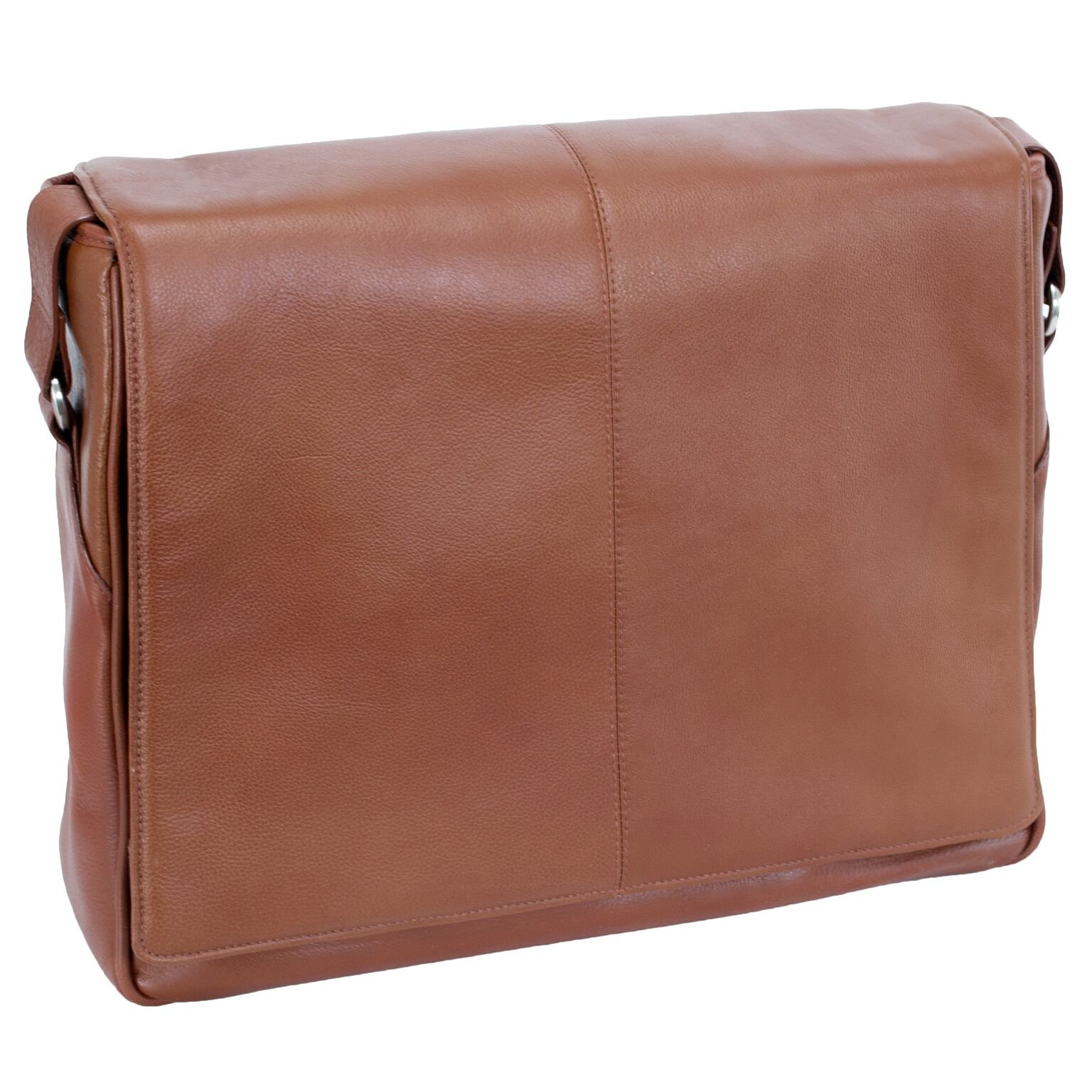 Picture of McKlein 45354 San Francesco Cognac Leather Messenger Bag