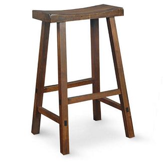 International Concepts 1S61-683 WALNUT SADDLE SEAT BARSTOOL - 29 Inch
