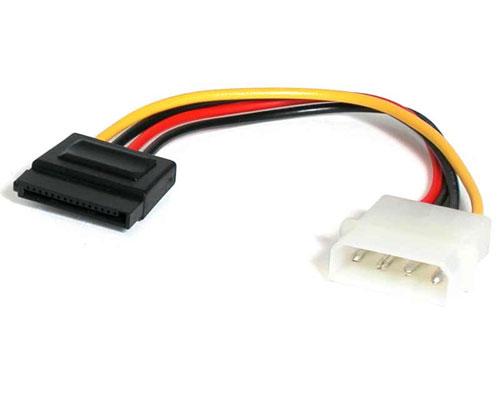 Picture of StarTech SATAPOWADAP  6 in.  4 Pin Molex to SATA Power Cable Adapter 