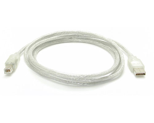 Picture of STARTECH USBFAB6T 6&amp;apos; Clear A to B USB Cable 2.0 Cable M/M