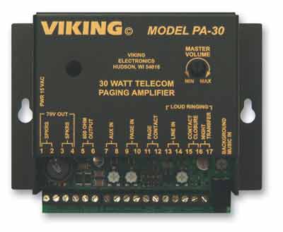 Electronics PA-30 Viking 30 Watt Telecom Pagin A