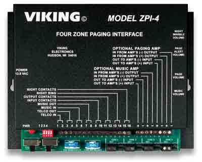 Electronics ZPI-4  Multi-Zone Paging INter