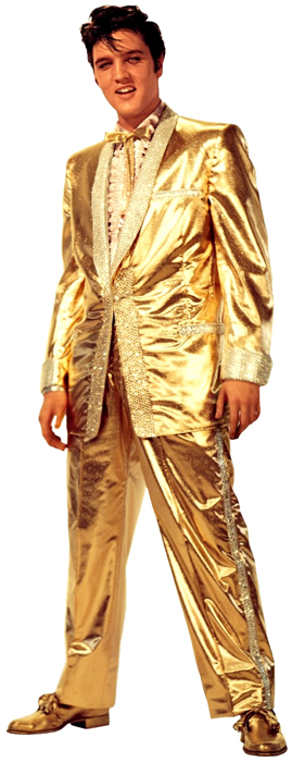 Elvis Presley - Gold Lame Suit - Life-Size Cardboard Stand-Up