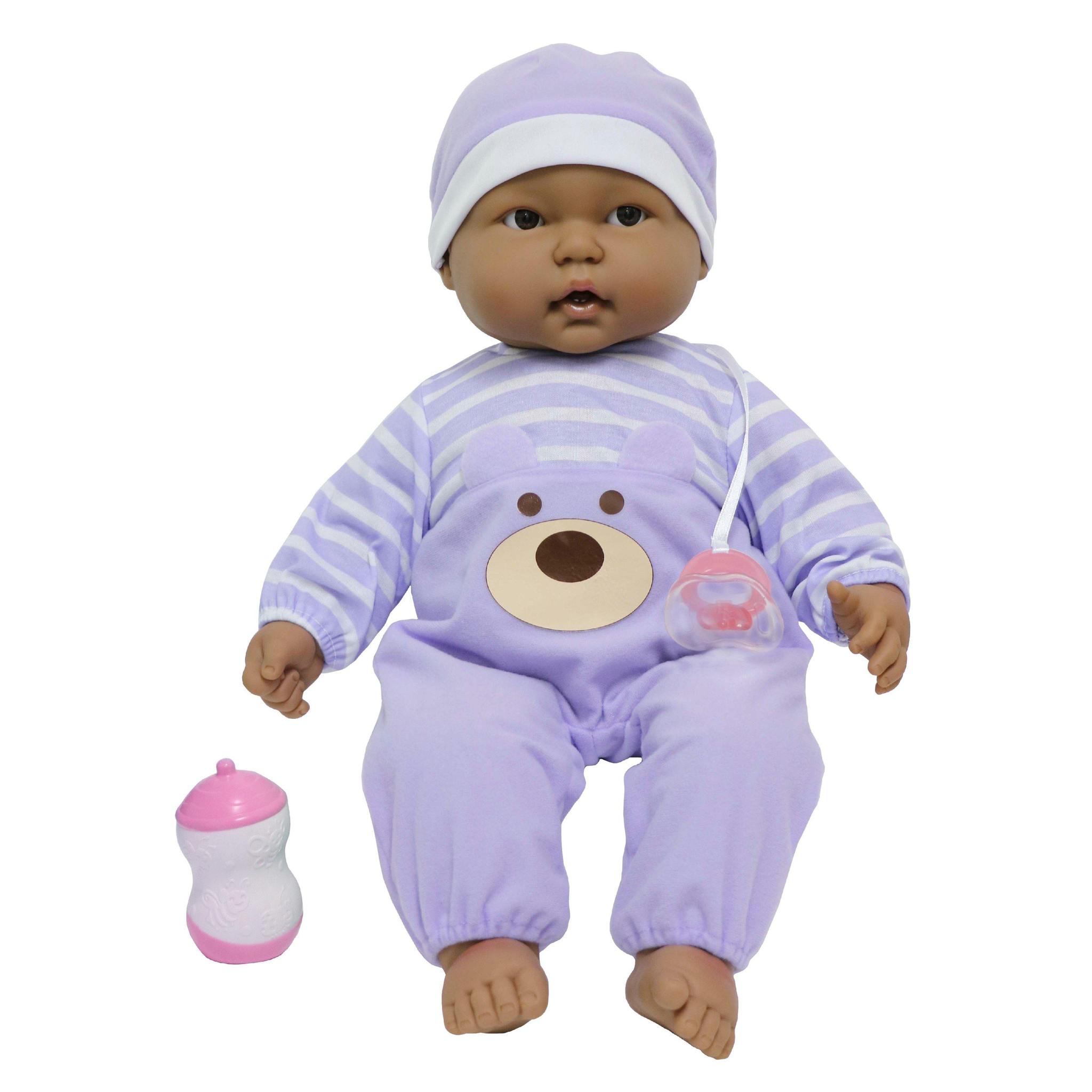 Lots to Cuddle Babies Hispanic Soft Body Baby Doll  Purple Outfit - 20 in -  Dolls By Berenguer, 35019